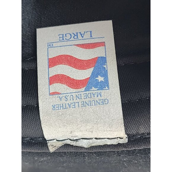 Vintage Wilsons‎ SZ Large Black Leather Safari Hat Made In USA - Picture 8 of 10